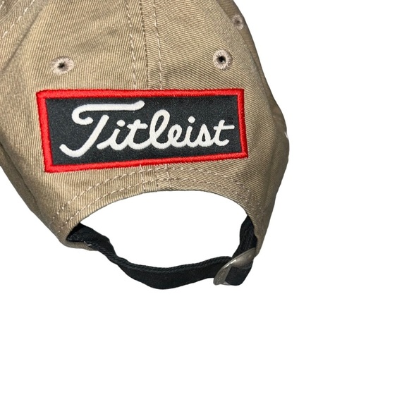 Titleist footjoy pro v1 FJ khaki adjustable tan gold hat cap - Picture 2 of 5